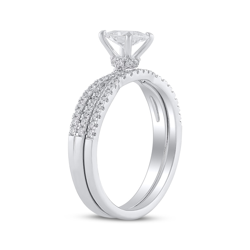 Princess-Cut Diamond Bridal Set 1 ct tw 18K White Gold