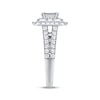 Thumbnail Image 2 of Emerald-Cut Diamond Double Halo Engagement Ring 1-3/4 ct tw 14K White Gold