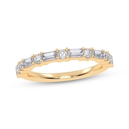 Adore Baguette & Round-Cut Diamond Anniversary Ring 1/2 ct tw 14K Yellow Gold