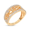 Thumbnail Image 2 of Diamond Scroll Filigree Ring 1/2 ct tw 14K Yellow Gold