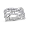 Thumbnail Image 1 of Diamond Multi-Row Crisscross Ring 1/2 ct tw 14K White Gold