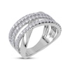 Thumbnail Image 2 of Diamond Multi-Row Crisscross Ring 1/2 ct tw 14K White Gold