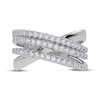 Thumbnail Image 3 of Diamond Multi-Row Crisscross Ring 1/2 ct tw 14K White Gold