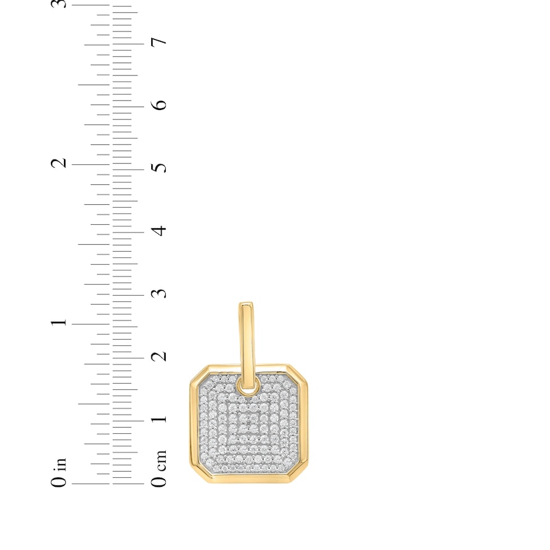 Main Image 4 of Multi-Diamond Polygon Charm 1 ct tw 10K Yellow Gold