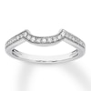 Thumbnail Image 1 of Diamond Wedding Band 1/8 ct tw Round-cut 14K White Gold