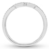 Thumbnail Image 2 of Diamond Wedding Band 1/8 ct tw Round-cut 14K White Gold