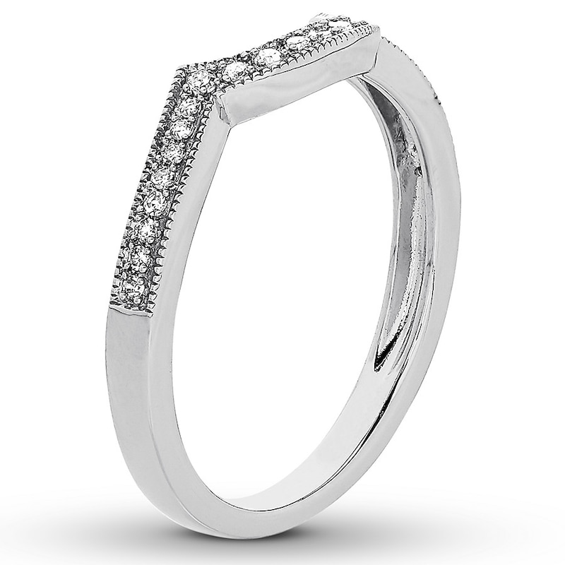 Main Image 3 of Diamond Wedding Band 1/8 ct tw Round-cut 14K White Gold