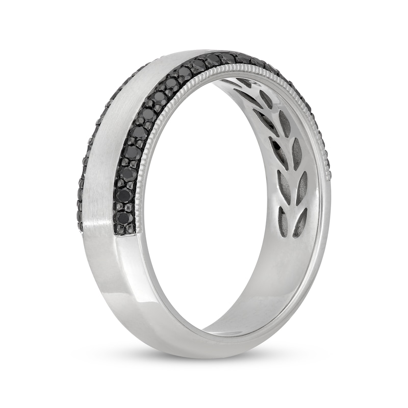 Main Image 4 of Neil Lane Men's Black Diamond Band 1/2 ct tw 14K White Gold