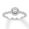 Thumbnail Image 1 of Diamond Engagement Ring 3/8 ct tw Round-cut 10K White Gold