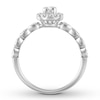 Thumbnail Image 2 of Diamond Engagement Ring 3/8 ct tw Round-cut 10K White Gold