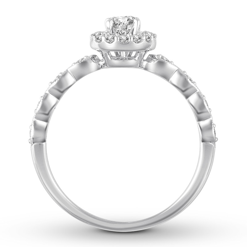 Main Image 2 of Diamond Engagement Ring 3/8 ct tw Round-cut 10K White Gold