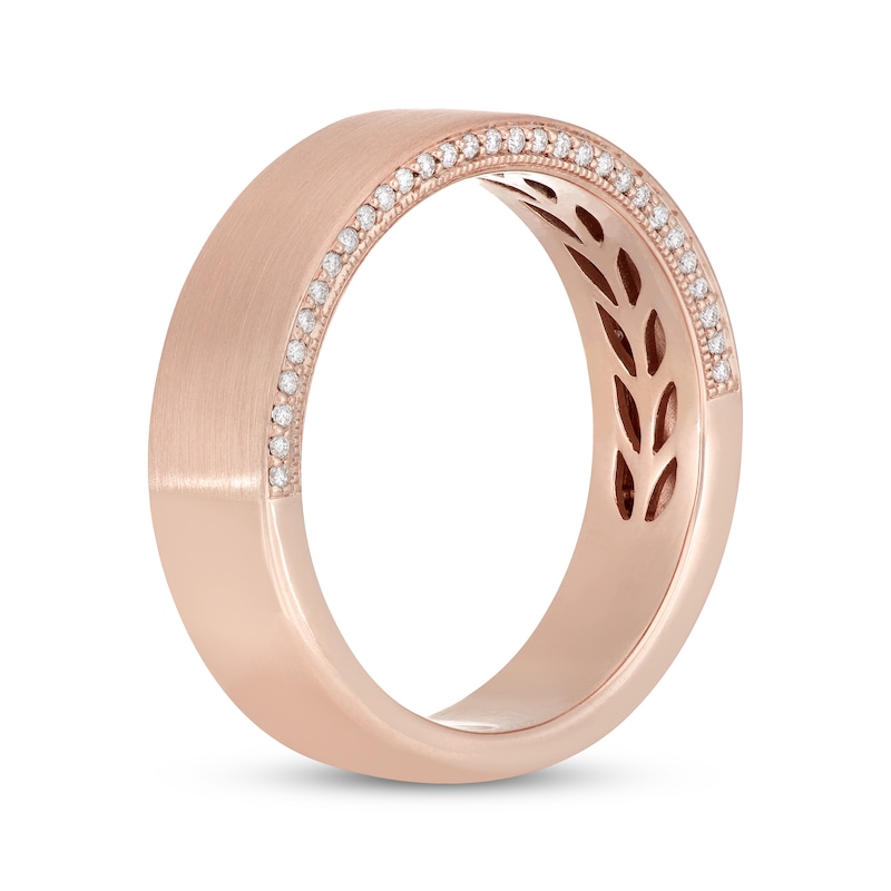 Main Image 2 of Neil Lane Men's Diamond Wedding Band 1/5 ct tw 14K Rose Gold