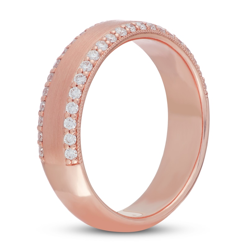 Main Image 2 of Neil Lane Men's Diamond Wedding Band 1/2 ct tw 14K Rose Gold