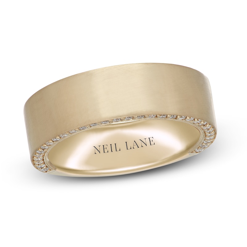 Main Image 1 of Neil Lane Men's Diamond Wedding Band 1/2 ct tw Round-cut 14K Yellow Gold