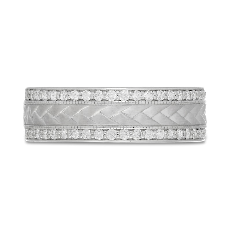 Main Image 3 of Neil Lane Men's Diamond Wedding Band 1/2 ct tw Round-Cut 14K White Gold