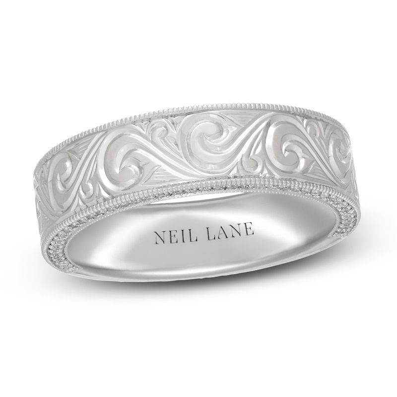 Main Image 1 of Neil Lane Men's Diamond Anniversary Band 1/4 ct tw Round-Cut 14K White Gold