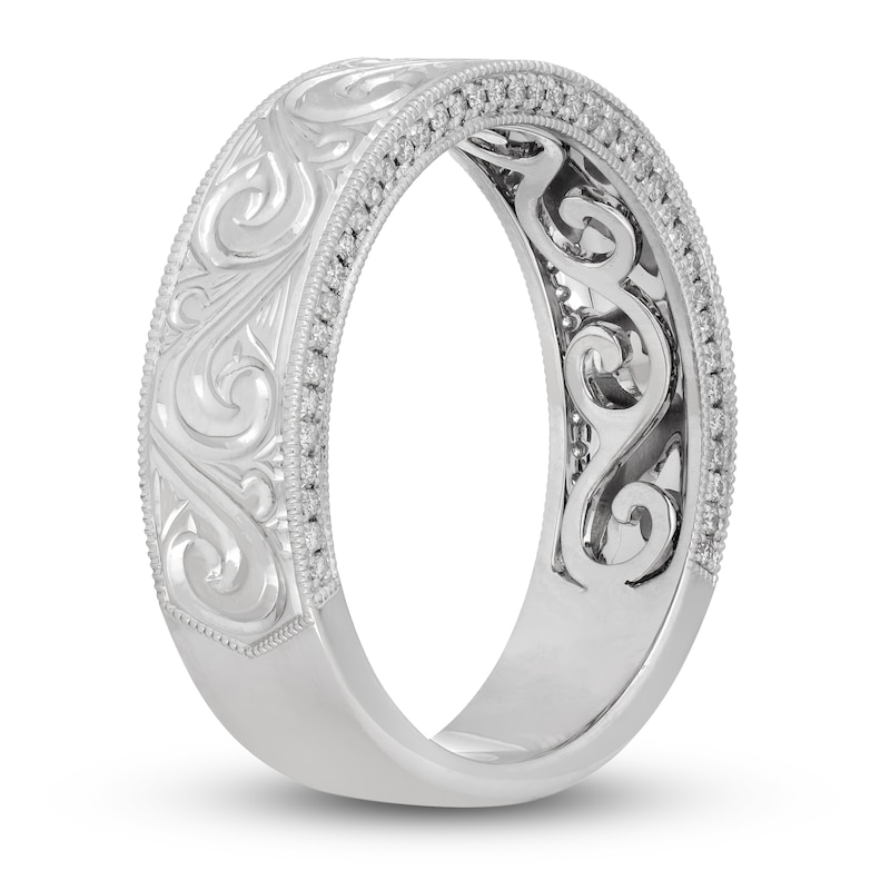 Main Image 3 of Neil Lane Men's Diamond Anniversary Band 1/4 ct tw Round-Cut 14K White Gold