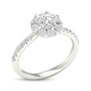 Thumbnail Image 2 of Diamond Halo Engagement Ring 1-1/3 ct tw 14K White Gold