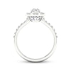 Thumbnail Image 4 of Diamond Halo Engagement Ring 1-1/3 ct tw 14K White Gold