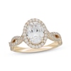 Thumbnail Image 1 of Neil Lane Artistry Oval-Cut Lab-Grown Diamond Halo Engagement Ring 2-1/2 ct tw 14K Yellow Gold