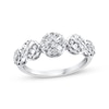 Thumbnail Image 1 of Baguette & Round-Cut Diamond Anniversary Band 1/2 ct tw 10K White Gold