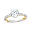 Thumbnail Image 1 of Threads of Love Round-Cut Lab-Grown Diamond Engagement Ring 2-1/4 ct tw 14K Two-Tone Gold