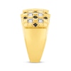 Thumbnail Image 1 of Men's Black & White Diamond Checkerboard Ring 3/4 ct tw 10K Yellow Gold