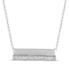 Thumbnail Image 3 of Diamond Bar Necklace 1/10 ct tw Sterling Silver 18&quot;