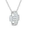 Thumbnail Image 1 of Diamond Greek Cross Necklace 1/20 ct tw 14K White Gold 18"