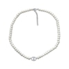 Thumbnail Image 0 of Cultured Pearl Strand & Link Necklace Sterling Silver 18"