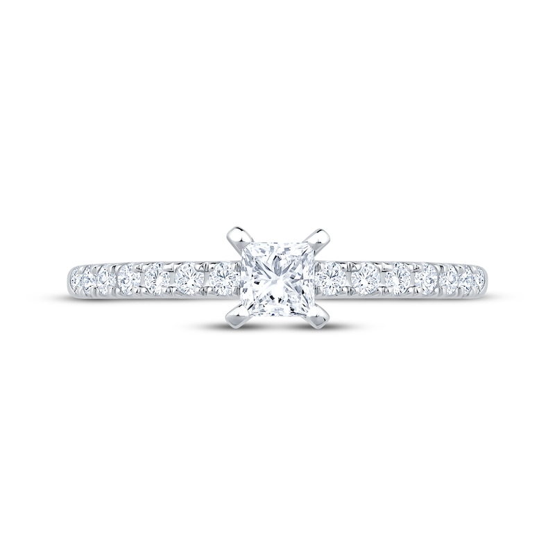 Princess-Cut Diamond Engagement Ring 1/2 ct tw 14K White Gold