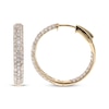 Thumbnail Image 3 of Diamond Inside-Out Hoop Earrings 1-7/8 ct tw 14K Yellow Gold