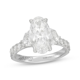 Neil Lane Artistry Heritage Oval-Cut Lab-Grown Diamond Engagement Ring 4-3/8 ct tw Platinum