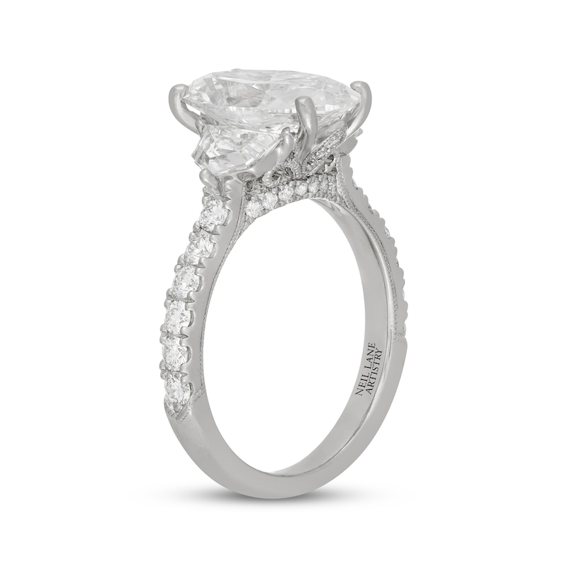 Main Image 2 of Neil Lane Artistry Heritage Oval-Cut Lab-Grown Diamond Engagement Ring 4-3/8 ct tw Platinum