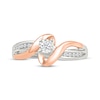 Thumbnail Image 1 of Diamond Swirl Fashion Ring 1/10 ct tw Sterling Silver & 10K Rose Gold