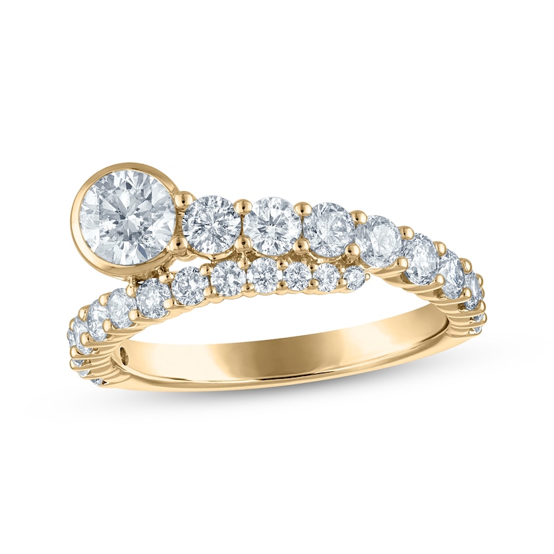 Main Image 1 of Milestones Diamond Bypass Anniversary Ring 1-1/2 ct tw 14K Yellow Gold