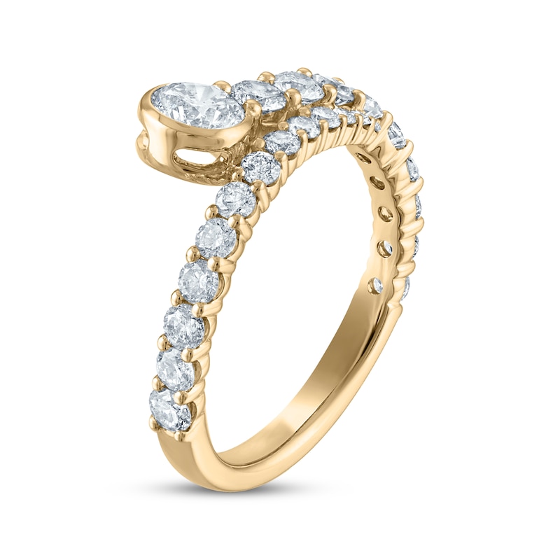 Main Image 2 of Milestones Diamond Bypass Anniversary Ring 1-1/2 ct tw 14K Yellow Gold