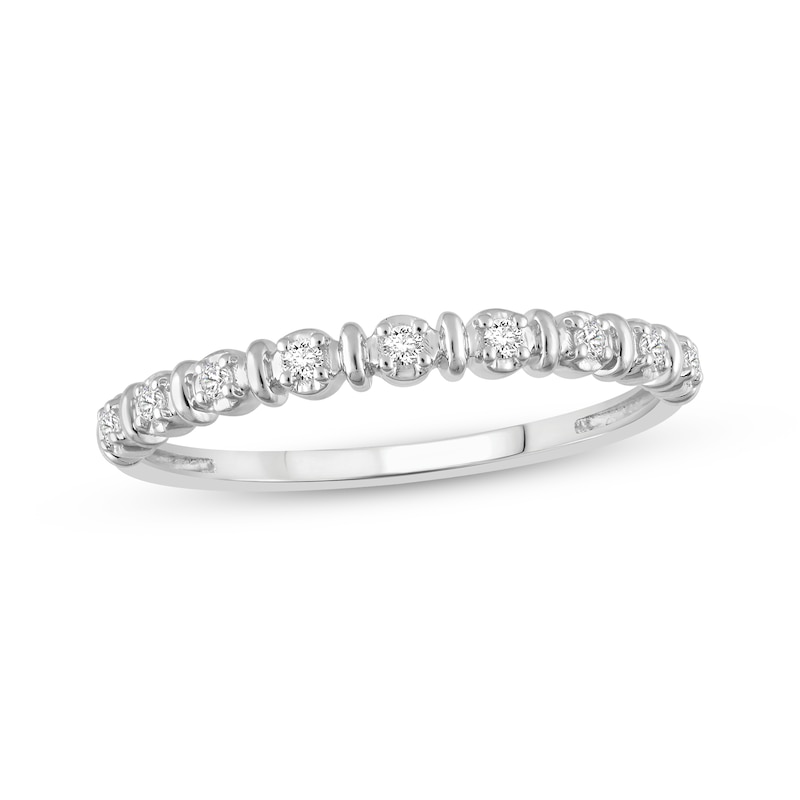 Main Image 1 of Diamond Stackable Wedding Band 1/15 ct tw 14K White Gold