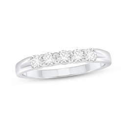 Diamond Five-Stone Anniversary Ring 1/2 ct tw Platinum