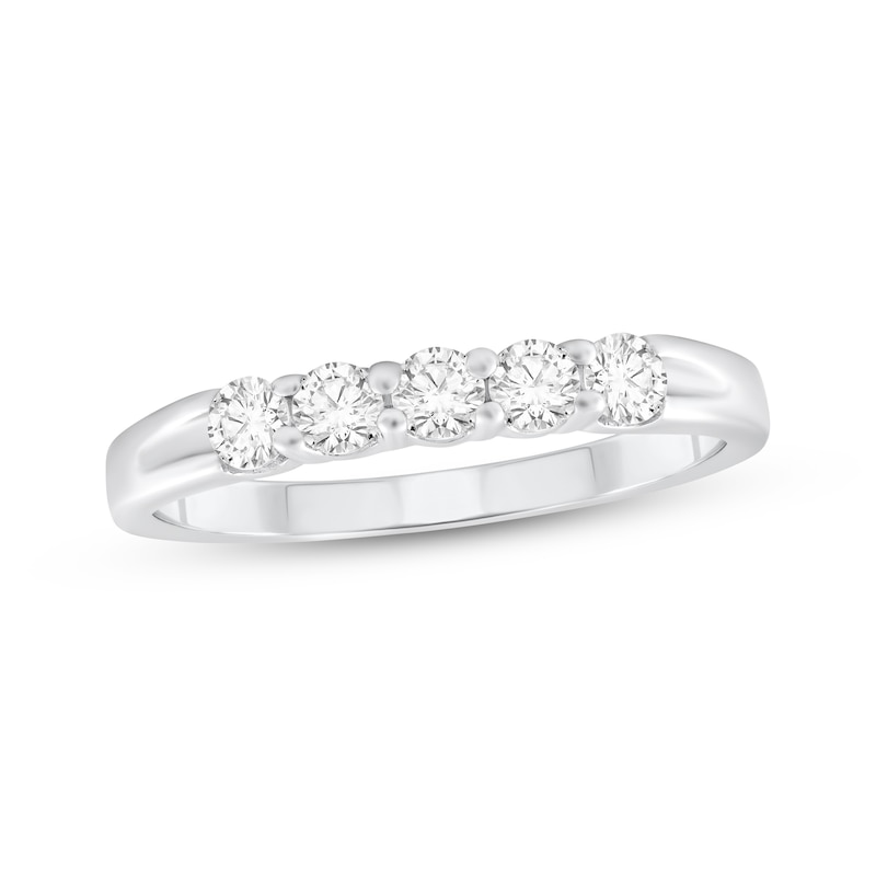 Main Image 1 of Diamond Five-Stone Anniversary Ring 1/2 ct tw Platinum