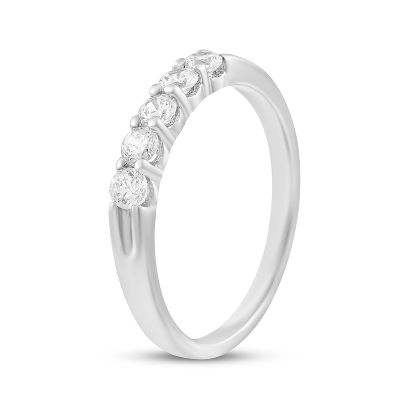 Main Image 2 of Diamond Five-Stone Anniversary Ring 1/2 ct tw Platinum