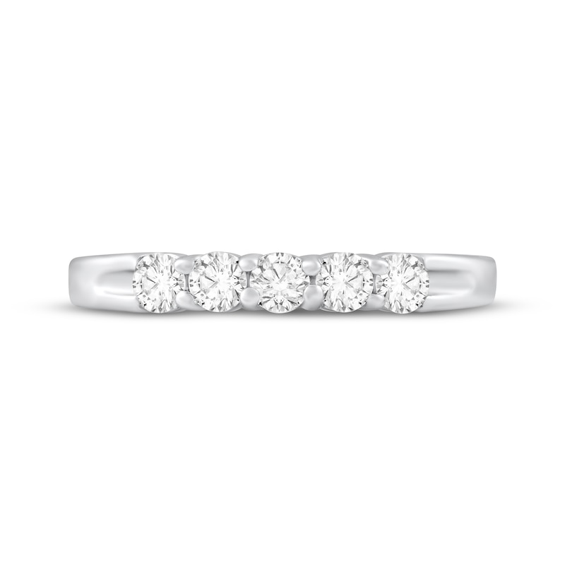 Main Image 3 of Diamond Five-Stone Anniversary Ring 1/2 ct tw Platinum