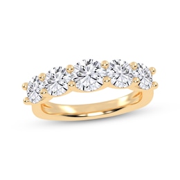 Adore Lab-Grown Diamonds Graduated Five-Stone Anniversary Ring 2 ct tw 14K Yellow Gold