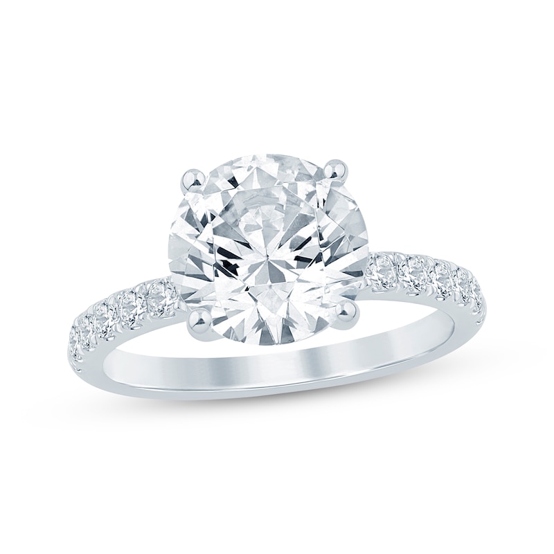 Main Image 1 of Lab-Grown Diamonds by KAY Round-Cut Engagement Ring 3-3/8 ct tw 14K White Gold