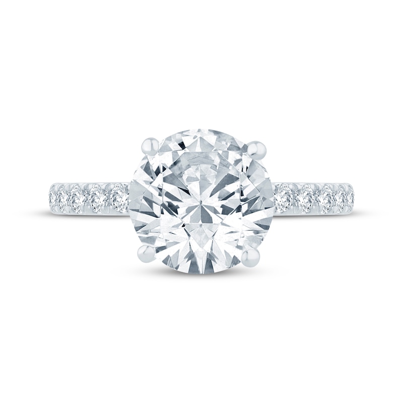 Main Image 3 of Lab-Grown Diamonds by KAY Round-Cut Engagement Ring 3-3/8 ct tw 14K White Gold