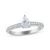 Thumbnail Image 1 of Pear-Shaped Diamond Pavé Shank Engagement Ring 1 ct tw 14K White Gold