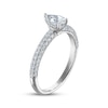 Thumbnail Image 2 of Pear-Shaped Diamond Pavé Shank Engagement Ring 1 ct tw 14K White Gold