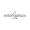 Thumbnail Image 3 of Pear-Shaped Diamond Pavé Shank Engagement Ring 1 ct tw 14K White Gold