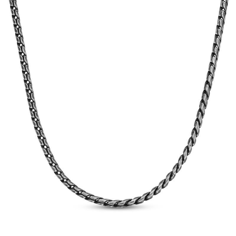 Main Image 1 of Men's Hollow Antique-Finish Rope Chain Necklace 5mm Stainless Steel 20&quot;