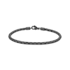 Thumbnail Image 2 of Men's Antique-Finish Snake Chain Bracelet 4mm Black Ion-Plated Stainless Steel 9&quot;